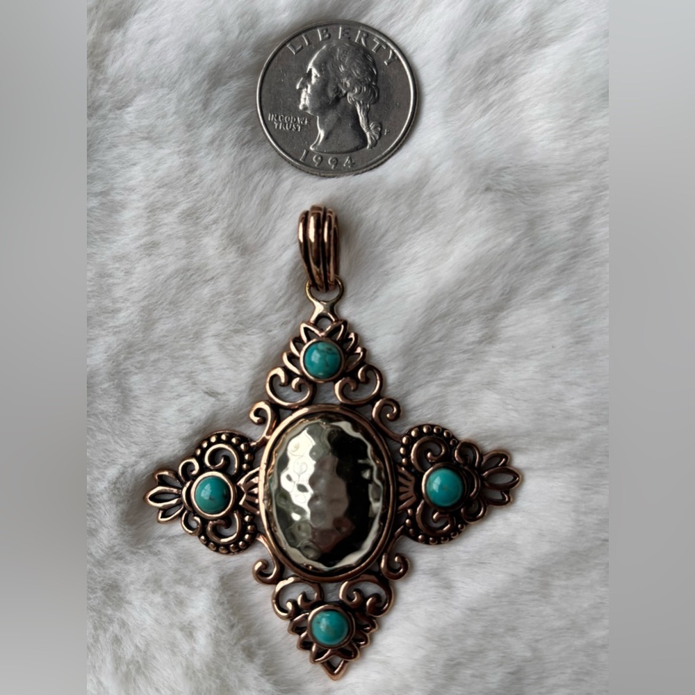 Sterling silver Turquoise necklace pendant, Barse 925 Thailand,BNWT *Sale*